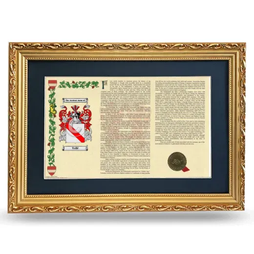 Vallé Deluxe Armorial Landscape Framed - Gold