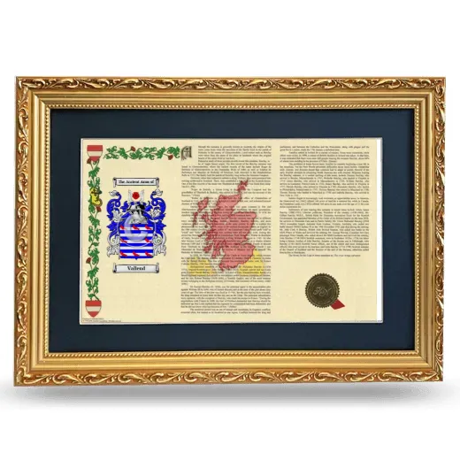 Vallend Deluxe Armorial Landscape Framed - Gold