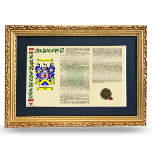 Vallos Deluxe Armorial Landscape Framed - Gold