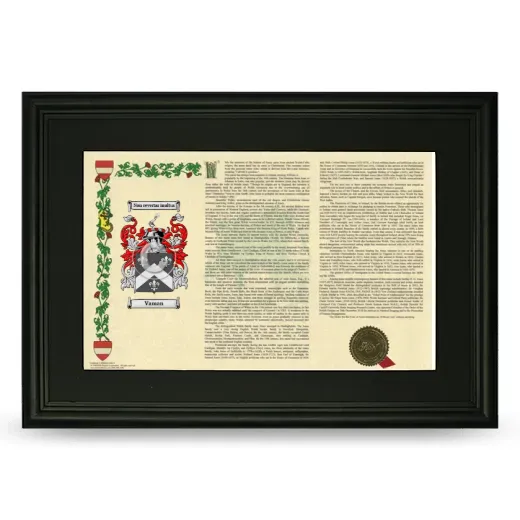 Vaman Deluxe Armorial Landscape Framed- Black