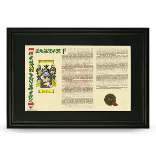 Van'de'ven Deluxe Armorial Landscape Framed- Black