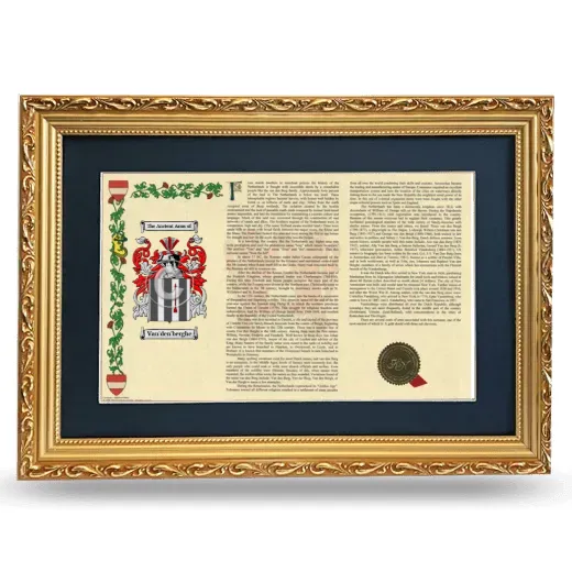 Van'den'berghe Deluxe Armorial Landscape Framed - Gold