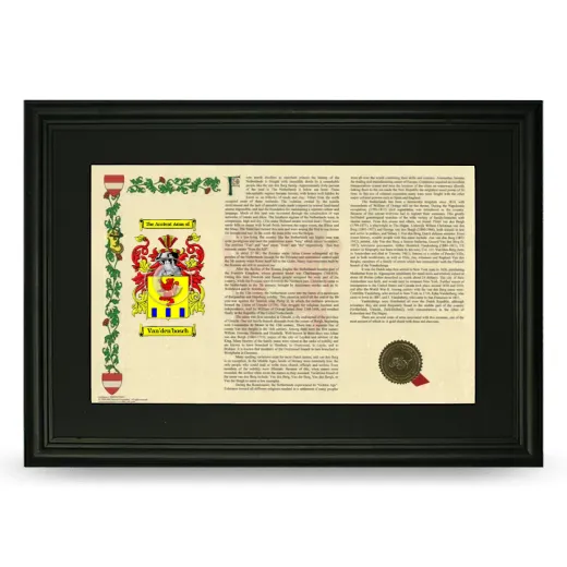 Van'den'bosch Deluxe Armorial Landscape Framed- Black