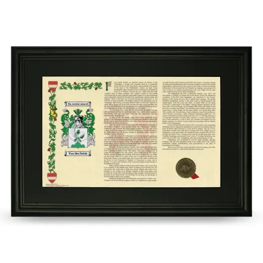 Van'den'brink Deluxe Armorial Landscape Framed- Black