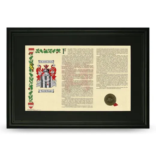 Van'der'bergh Deluxe Armorial Landscape Framed- Black