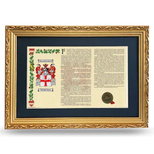 Van'der'horst Deluxe Armorial Landscape Framed - Gold