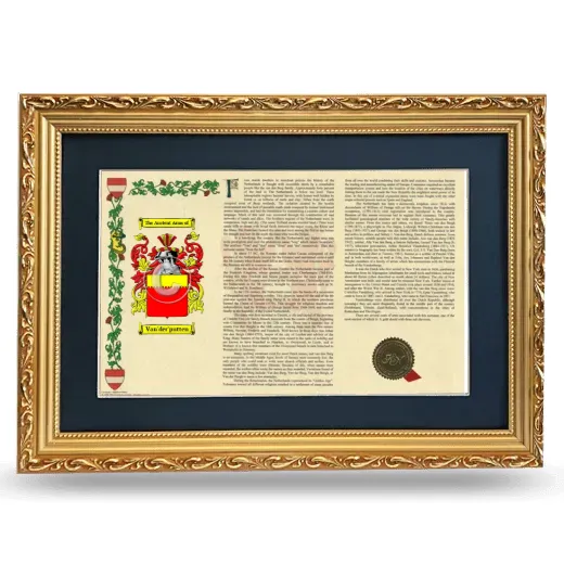 Van'der'putten Deluxe Armorial Landscape Framed - Gold