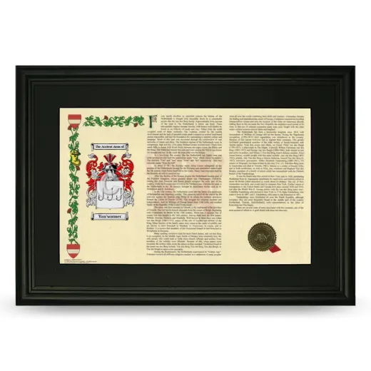 Van'wormer Deluxe Armorial Landscape Framed- Black
