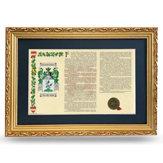 Van-den-brink Deluxe Armorial Landscape Framed - Gold
