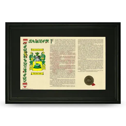 Van-der-walt Deluxe Armorial Landscape Framed- Black