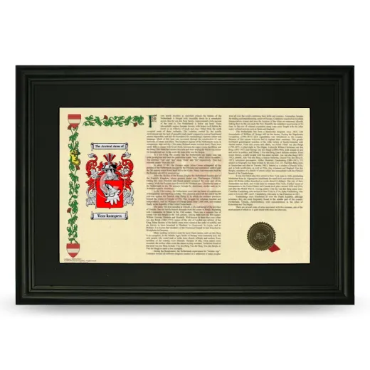 Van-kampen Deluxe Armorial Landscape Framed- Black