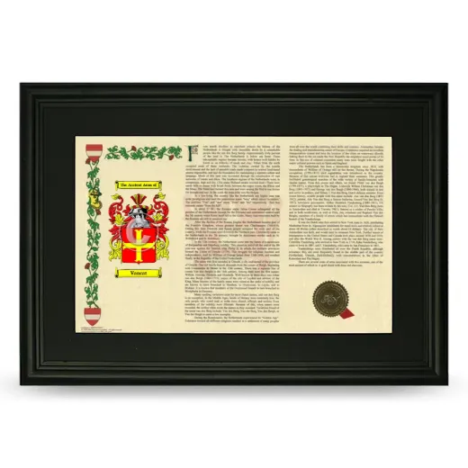 Vancat Deluxe Armorial Landscape Framed- Black