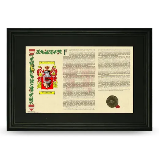 Vandenhoff Deluxe Armorial Landscape Framed- Black