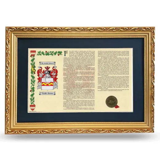 Vander dussen Deluxe Armorial Landscape Framed - Gold