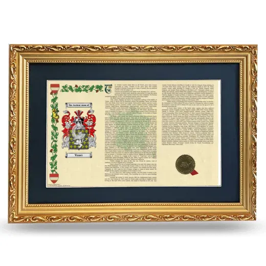 Vaner Deluxe Armorial Landscape Framed - Gold