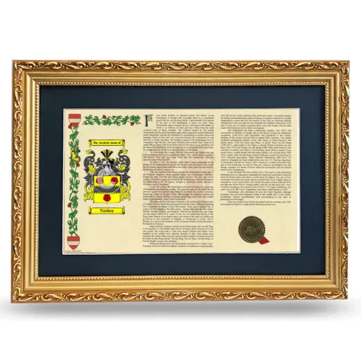 Vanhay Deluxe Armorial Landscape Framed - Gold