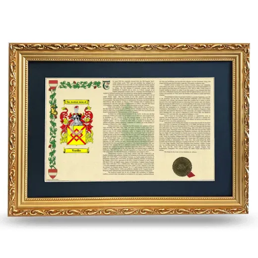 Vardin Deluxe Armorial Landscape Framed - Gold