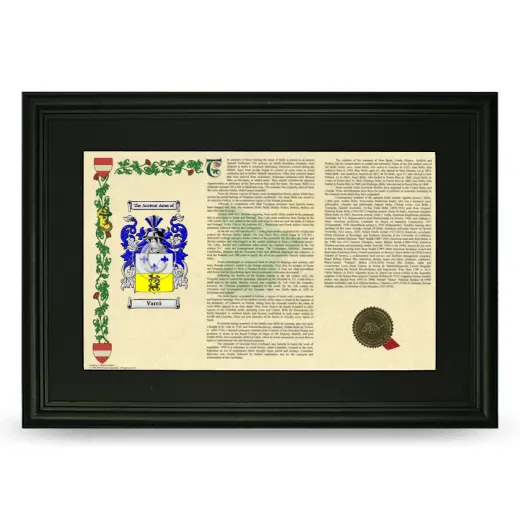 Varró Deluxe Armorial Landscape Framed- Black