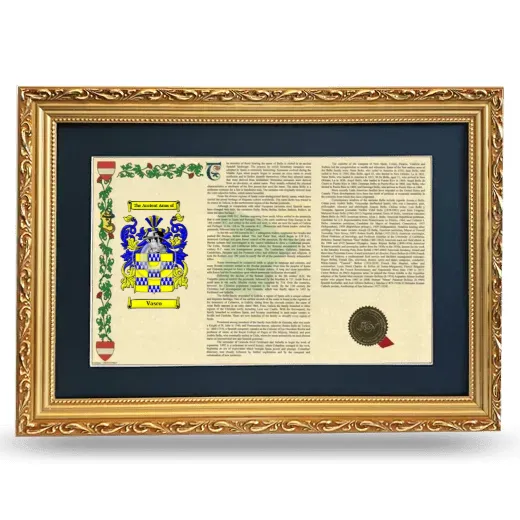 Vasco Deluxe Armorial Landscape Framed - Gold