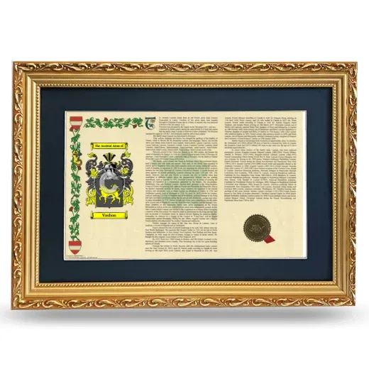 Vashon Deluxe Armorial Landscape Framed - Gold