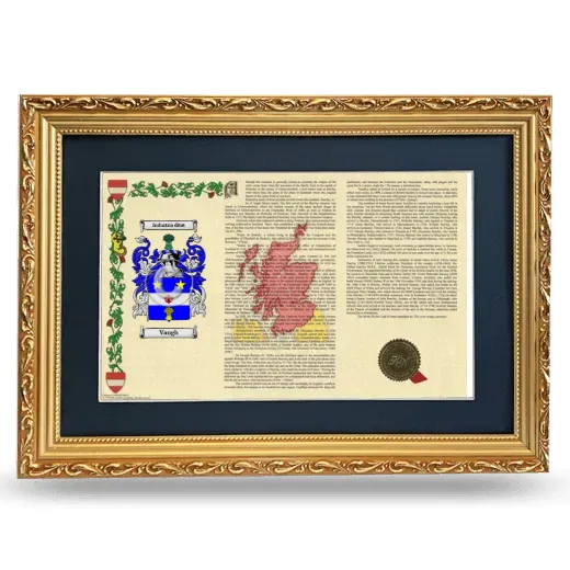 Vaugh Deluxe Armorial Landscape Framed - Gold