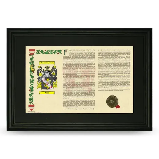 Veen Deluxe Armorial Landscape Framed- Black
