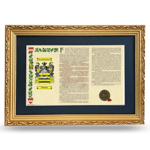Veltheim Deluxe Armorial Landscape Framed - Gold