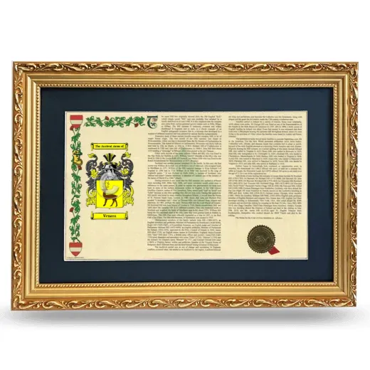 Venass Deluxe Armorial Landscape Framed - Gold