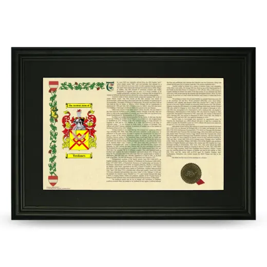 Verdones Deluxe Armorial Landscape Framed- Black