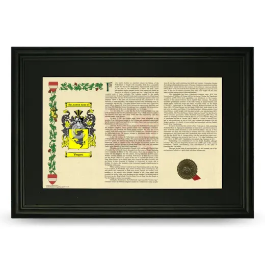 Vergen Deluxe Armorial Landscape Framed- Black