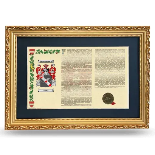 Vermy Deluxe Armorial Landscape Framed - Gold