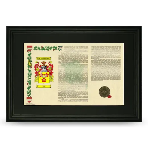 Vey Deluxe Armorial Landscape Framed- Black