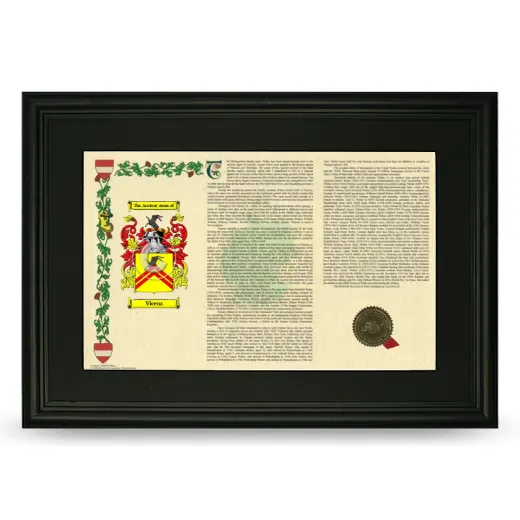 Vicenz Deluxe Armorial Landscape Framed- Black
