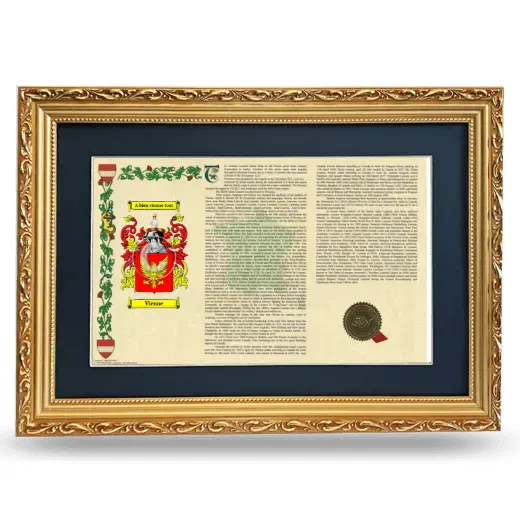 Vienne Deluxe Armorial Landscape Framed - Gold