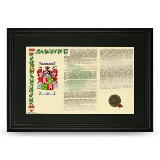 Vigil Deluxe Armorial Landscape Framed- Black