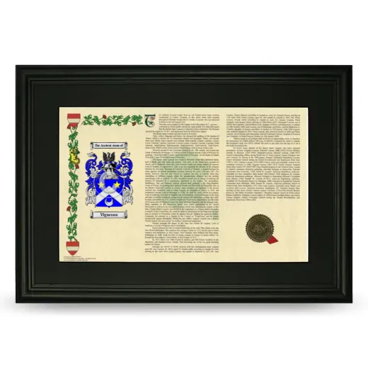 Vigneaux Deluxe Armorial Landscape Framed- Black