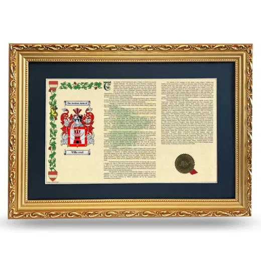 Villa real Deluxe Armorial Landscape Framed - Gold