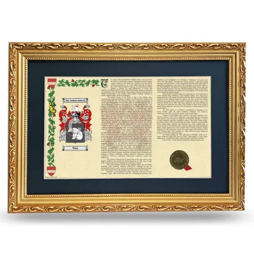 Vint Deluxe Armorial Landscape Framed - Gold