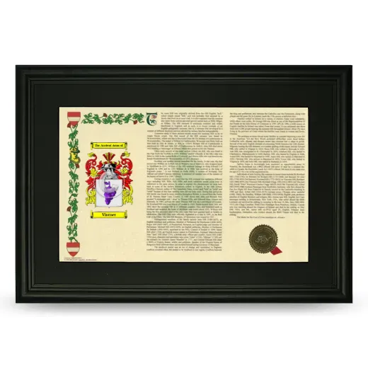 Vintner Deluxe Armorial Landscape Framed- Black