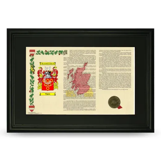 Vipon Deluxe Armorial Landscape Framed- Black
