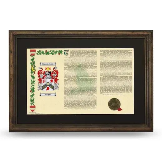 Virgen Deluxe Armorial Landscape Framed - Brown