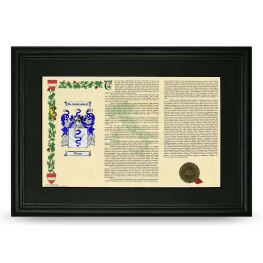 Viscos Deluxe Armorial Landscape Framed- Black