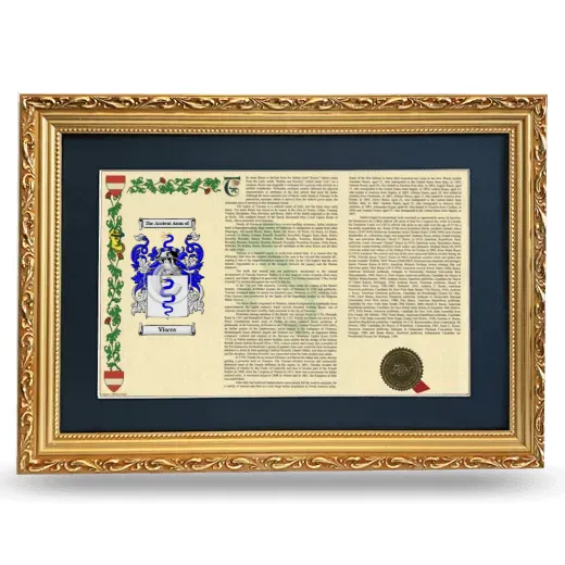 Viscos Deluxe Armorial Landscape Framed - Gold