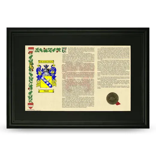 Viteck Deluxe Armorial Landscape Framed- Black