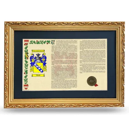 Viteck Deluxe Armorial Landscape Framed - Gold