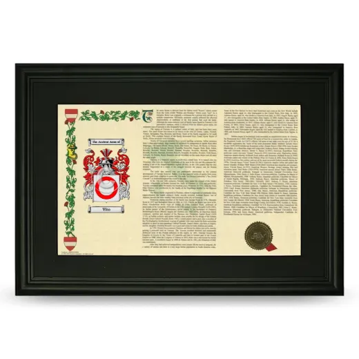 Vito Deluxe Armorial Landscape Framed- Black
