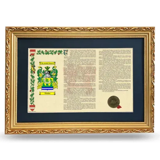 Viveiro Deluxe Armorial Landscape Framed - Gold