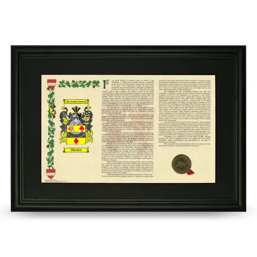 Vlierden Deluxe Armorial Landscape Framed- Black