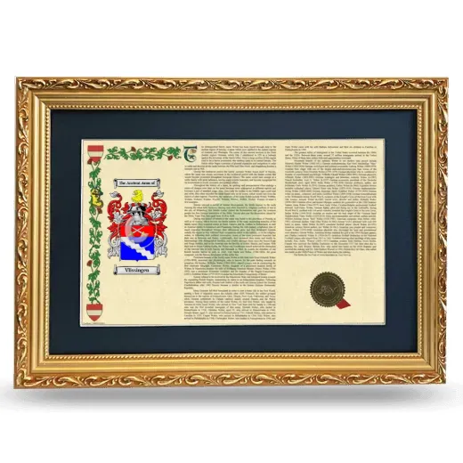 Vlissingen Deluxe Armorial Landscape Framed - Gold
