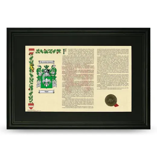 Voet Deluxe Armorial Landscape Framed- Black
